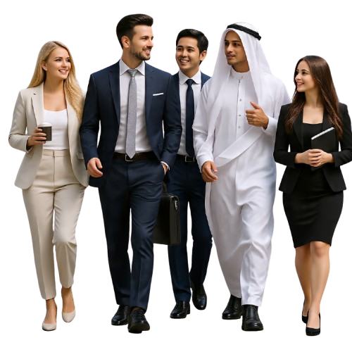 Professional global business team representing ecommerce growth by Zynthx Technologies