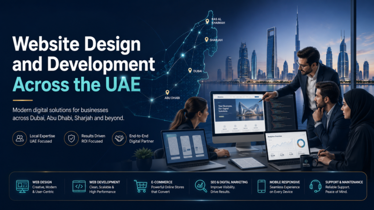 Website design and development agency serving businesses across Dubai, Abu Dhabi, Sharjah, and the UAE.